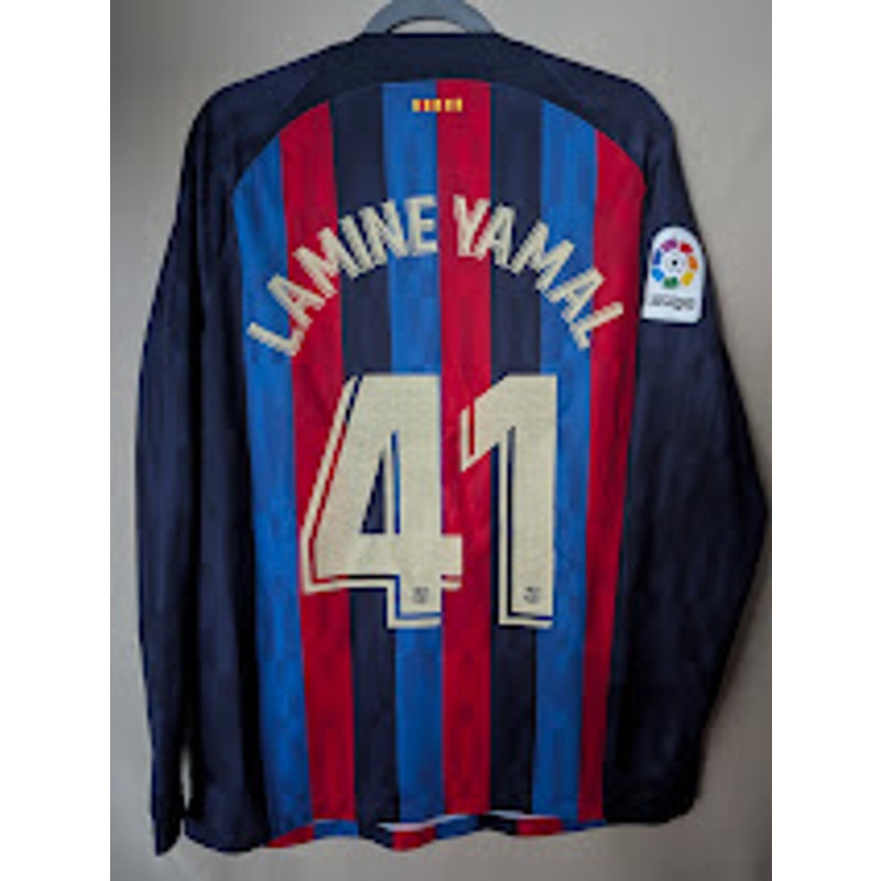 FC Barcelona 2022-23 Home Lamine Yamal Jersey Mens XL NWT Long Sleeve