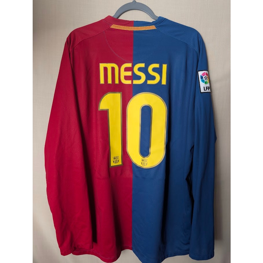 FC Barcelona 2008-09 Home Lionel Messi Jersey Mens XL Long Sleeve