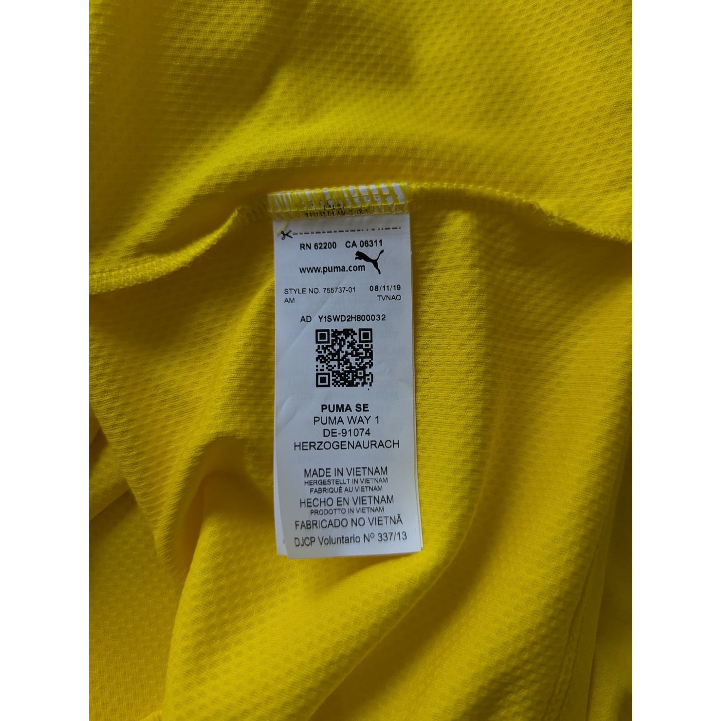 Borussia Dortmund 2019-20 Home Erling Haaland Jersey Men’s XL NWT Puma Bundesliga Patched