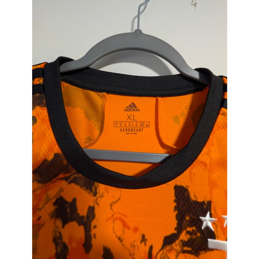 Juventus 2020-21 Third Cristiano Ronaldo #7 Jersey Men's XL adidas UEFA Champions League Fully Patched Rare Orange Kit