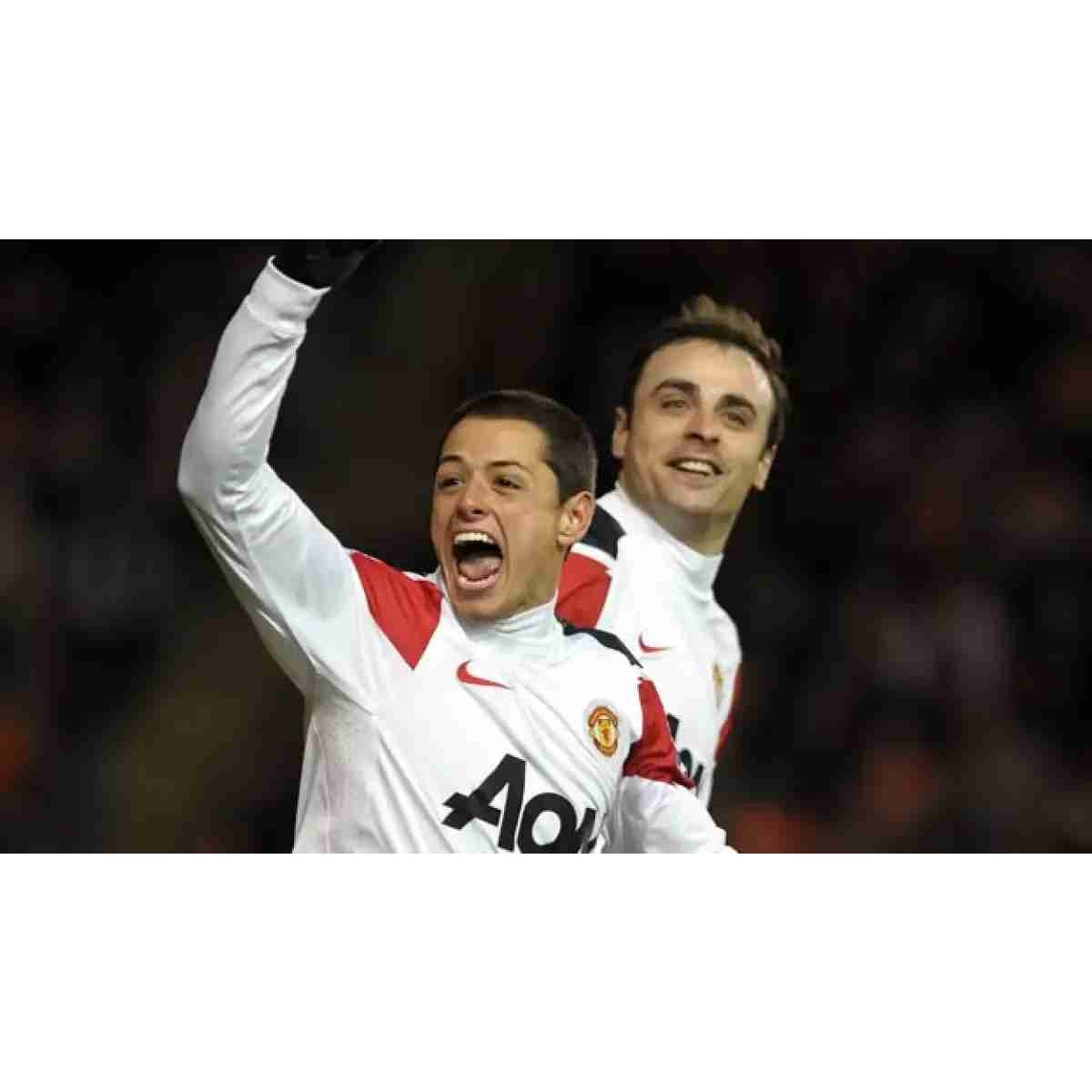 Manchester United 2010-11 Away Chicharito Jersey Men's XL UCL Fully Patched