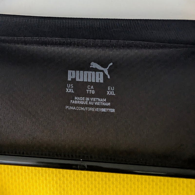 Borussia Dortmund 2021-22 Home Erling Haaland 9 Jersey Men's XXL PUMA Bundesliga Fully Patched