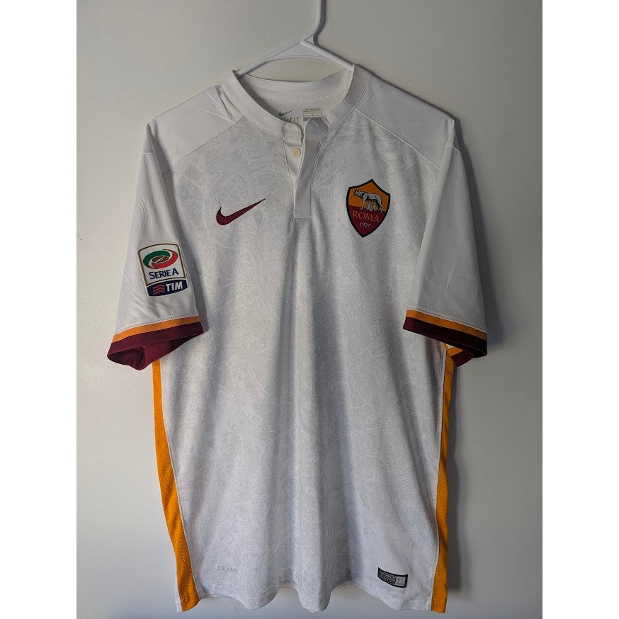 AS Roma 2015–16 Away Salah Jersey – Men’s Large | Serie A Patched Nike Shirt