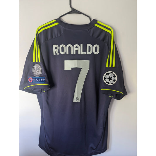 Real Madrid 2012–13 Away Ronaldo Jersey – Men’s XL | UCL Fully Patched CR7 Shirt