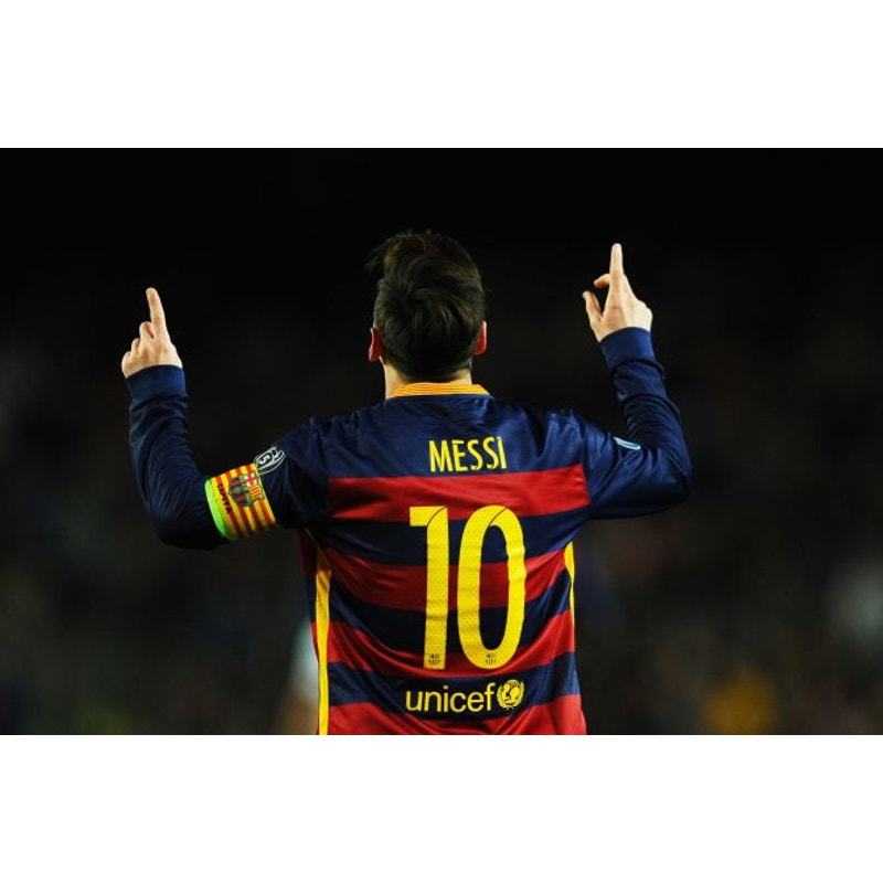 FC Barcelona 2015–16 Home Messi Jersey – Men’s XL | La Liga Patched Club World Cup Badge Shirt