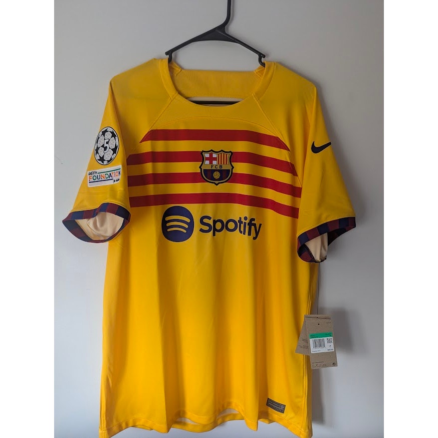 FC Barcelona 2023–24 Fourth Raphinha Jersey – Men’s XL | NWT UCL Fully Patched Shirt
