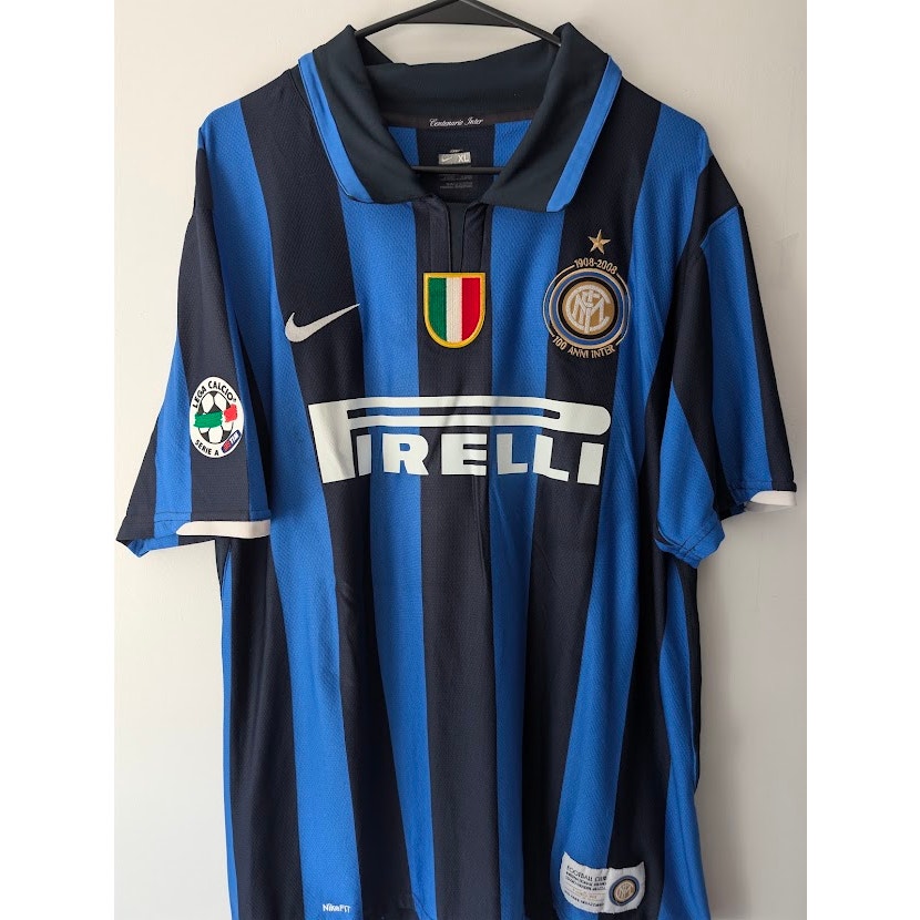 Inter Milan 2007-08 Home Zlatan Ibrahimovic Jersey Men's XL Nike Serie A Fully Patched Rare