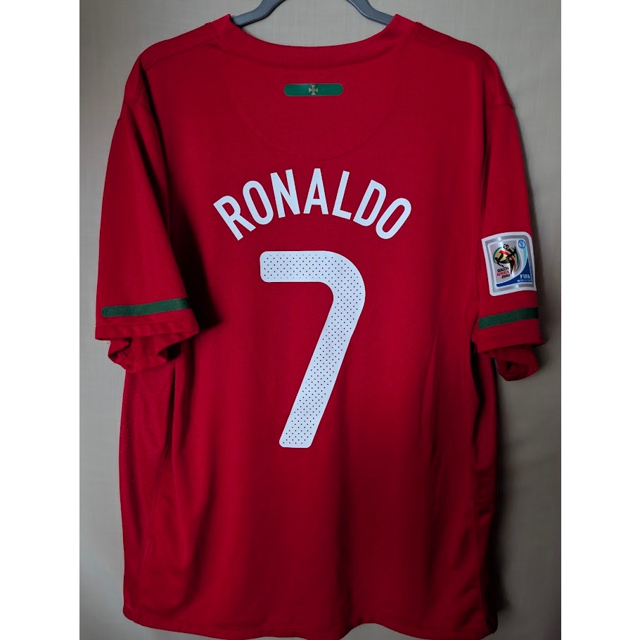 Portugal 2010 Home Cristiano Ronaldo Jersey Mens XL World Cup Patched