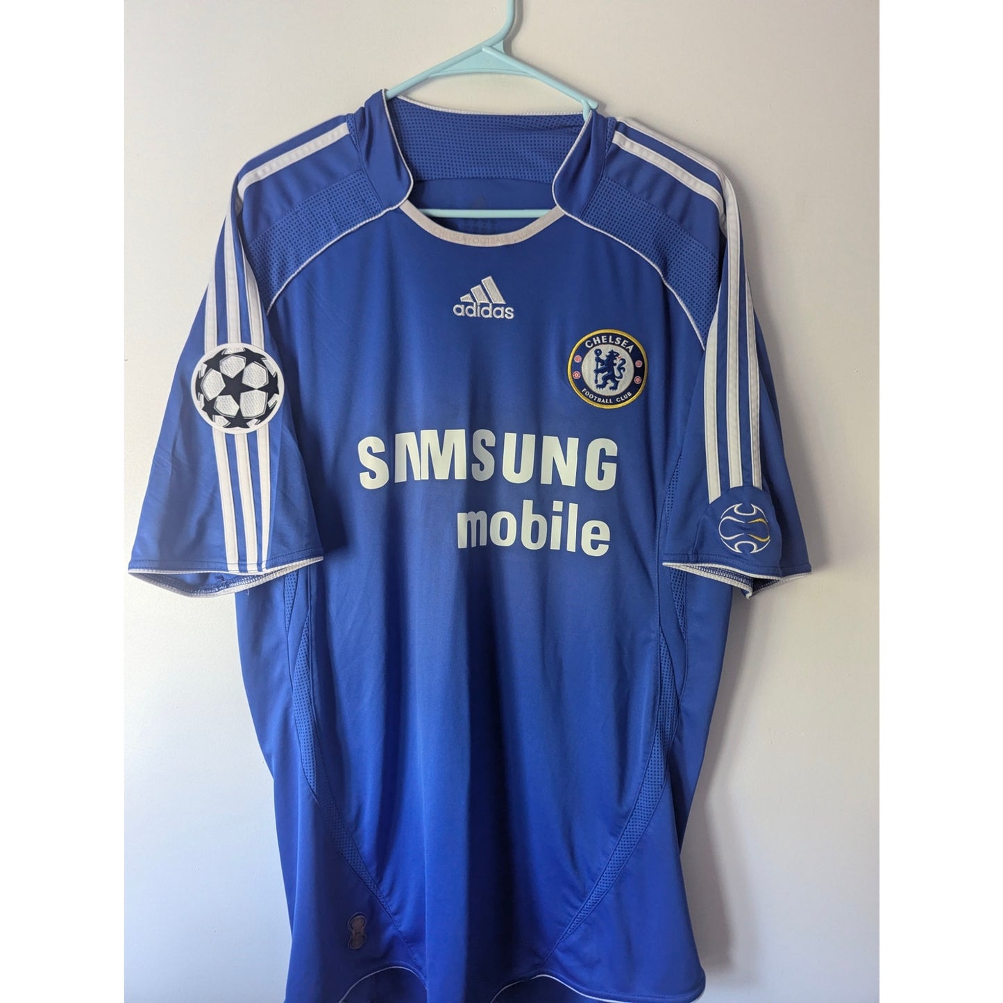 Chelsea 2006-08 Claude Makelele Home Jersey Men’s XL Adidas UCL Soccer Shirt