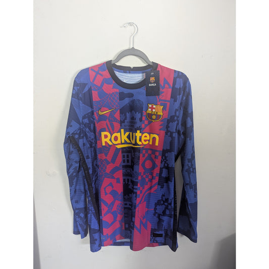 FC Barcelona 2021-2022 UCL Jersey - Men's Large - LS - NWT - Matchday Edition