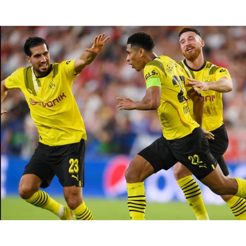 Borussia Dortmund 2022-23 Home Jude Bellingham Jersey Men’s Large Bundesliga Patched
