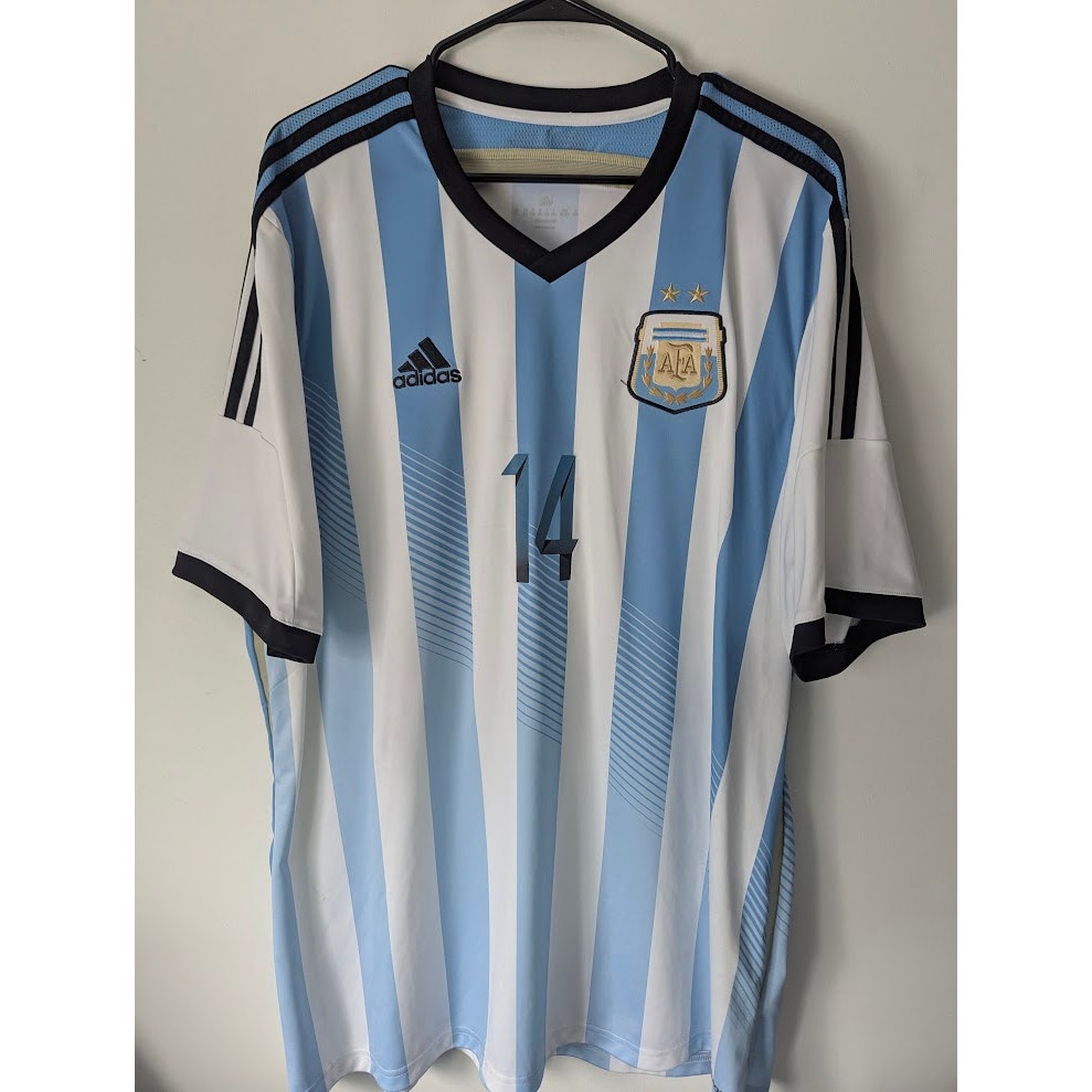 Argentina 2014 World Cup Home Mascherano Jersey – Men’s 2XL