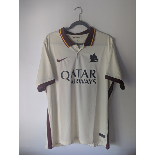 AS Roma 2020-21 Away Jersey Men XL Rare Authentic Nike Soccer Kit White