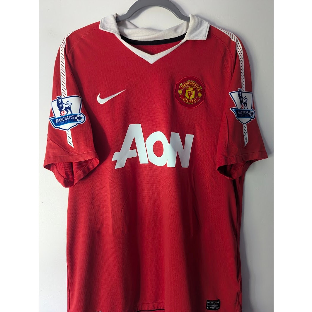 Manchester United 2010–11 Home Ferdinand Jersey – Men’s Large | EPL Fully Patched Nike Shirt