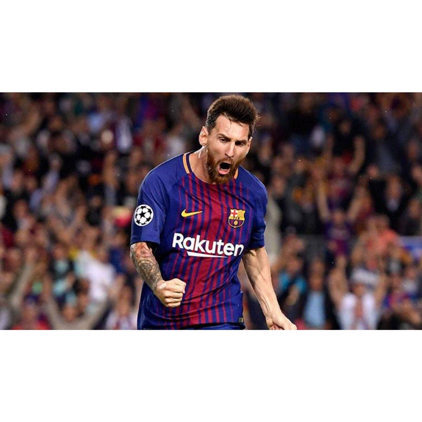 FC Barcelona 2017-18 Home Lionel Messi Jersey - Men's Large