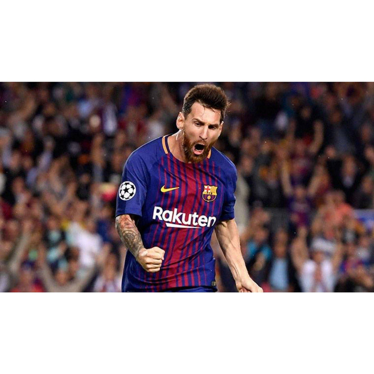 FC Barcelona 2017-18 Home Lionel Messi Jersey - Men's Large