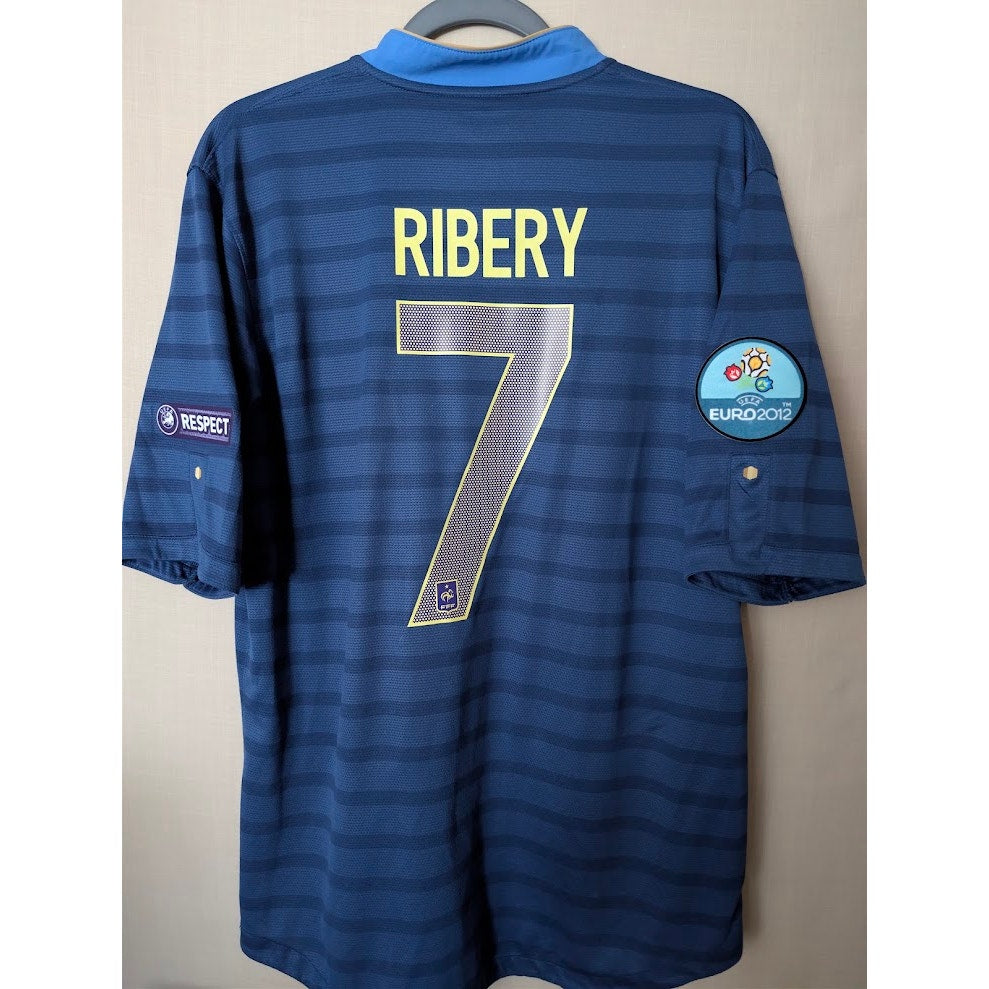 France Euro 2012 home Franck Ribery jersey, men's large
