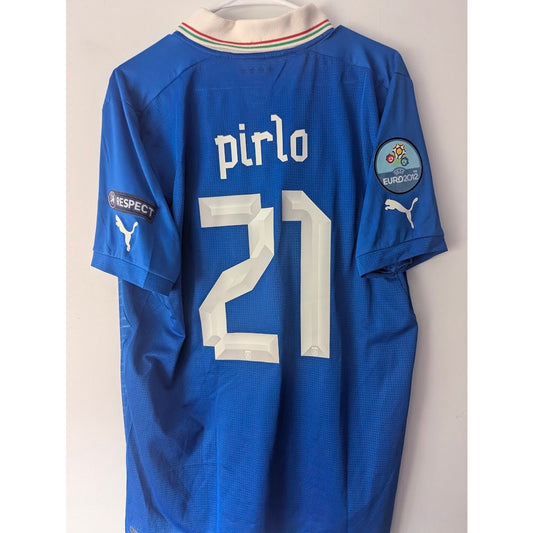 Italy 2012 Andrea Pirlo Jersey – Men’s Large | EURO Fully Patched Puma Shirt