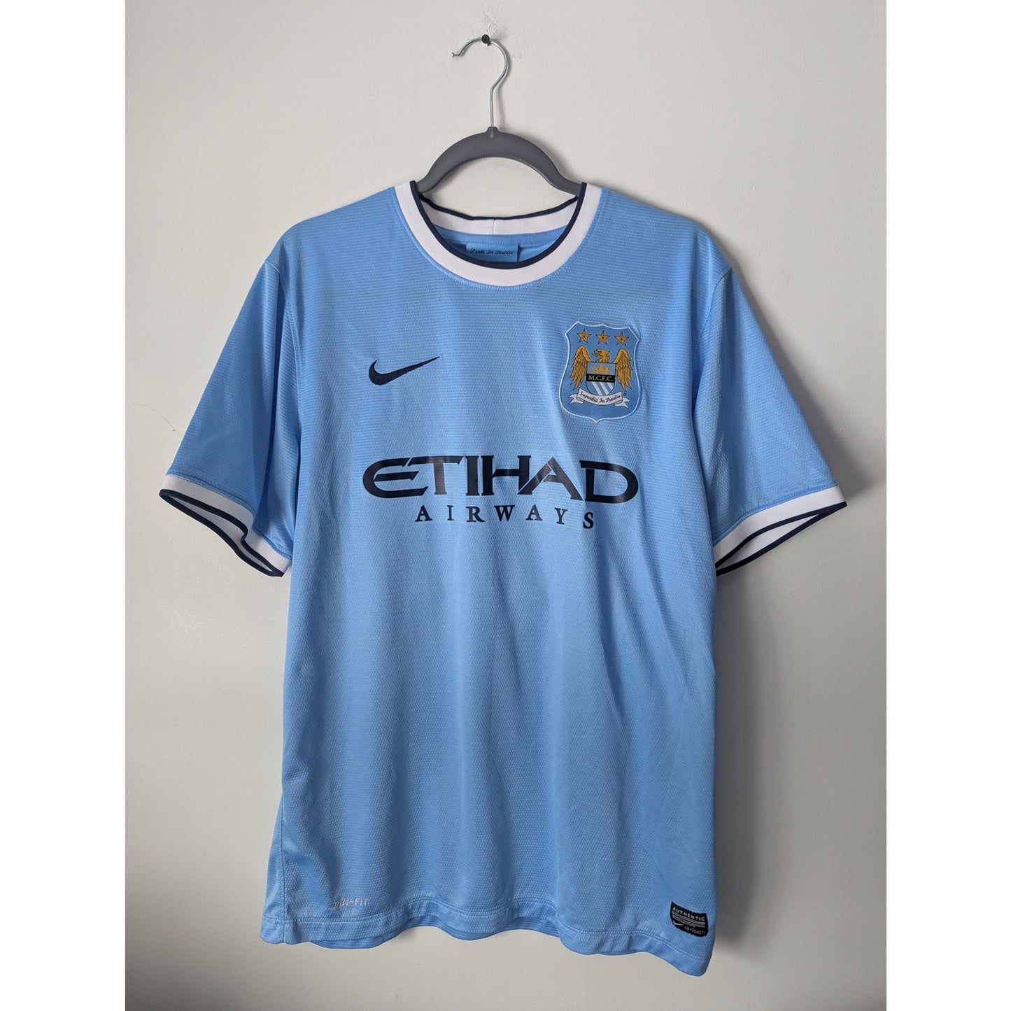 Manchester City 2013-2014 Home Toure Yaya Jersey - Men's Large