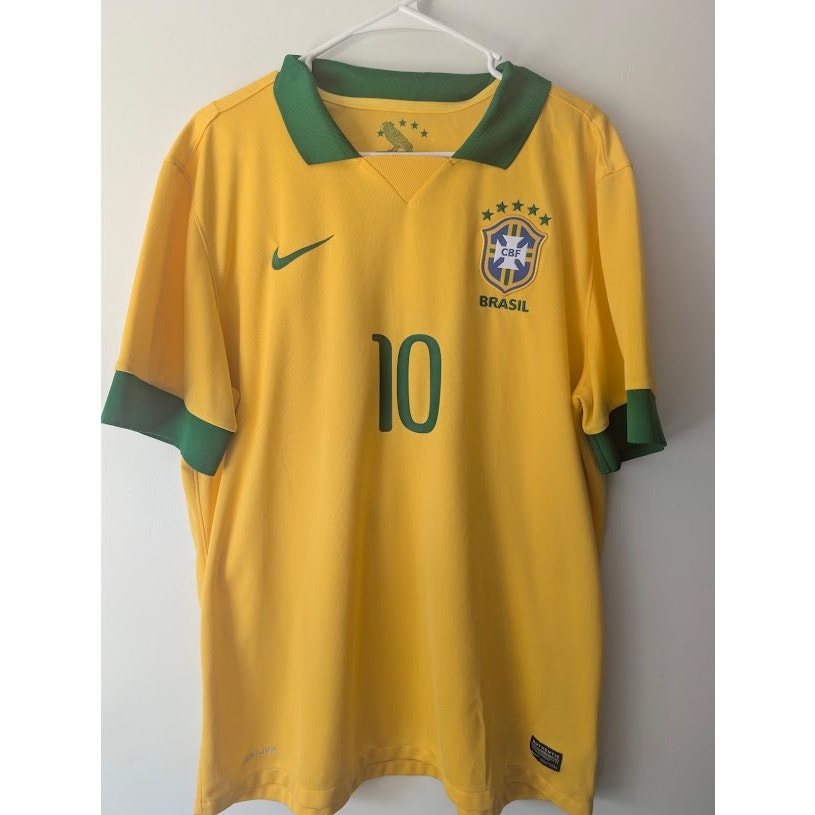 Brazil 2013 Home Neymar Jr Jersey Men’s XL Nike Confederations Cup Era Soccer Shirt