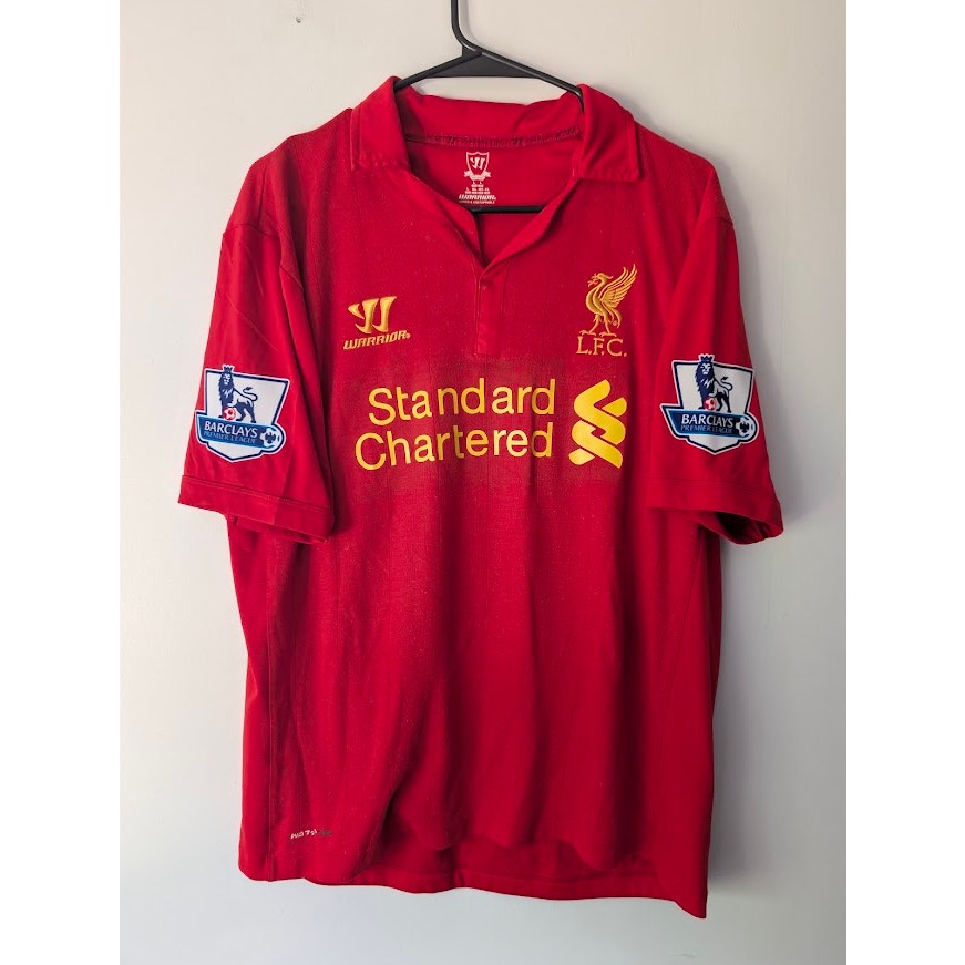 Liverpool 2012-13 Home Steven Gerrard #8 Jersey Mens Large Warrior EPL Fully Patched
