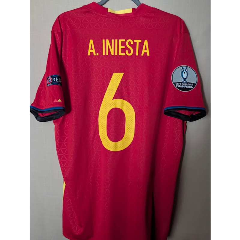 Spain 2016 Andres Iniesta Home Jersey Men’s XL NWT Adidas Euro 2016 Soccer Shirt