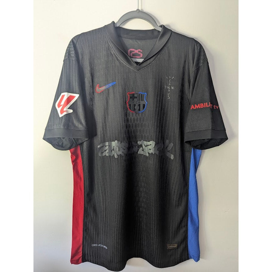 FC Barcelona 2024-25 Away Pedri Jersey Men's Large Authentic Nike ADV Matchday Cactus Jack