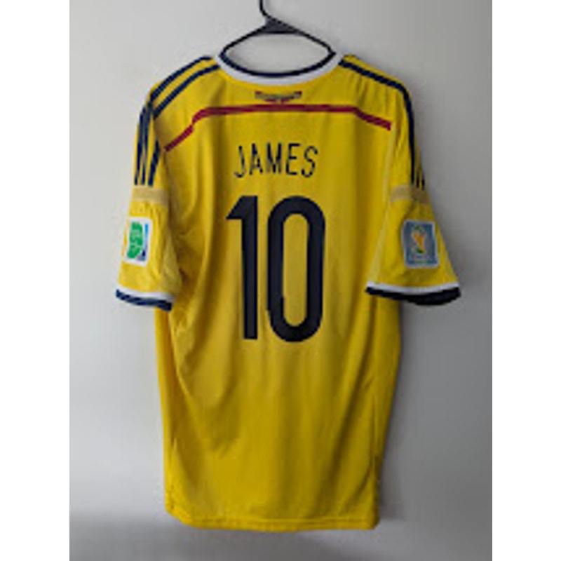Colombia 2014 Home James Rodriguez Jersey Men's XL Adidas World Cup Fully Patched Rare