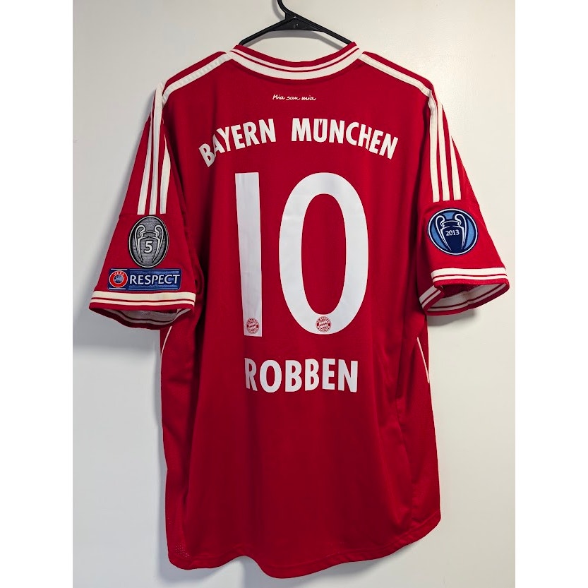Bayern Munich 2013-14 Home Arjen Robben #10 Jersey Mens XL adidas UCL Fully Patched