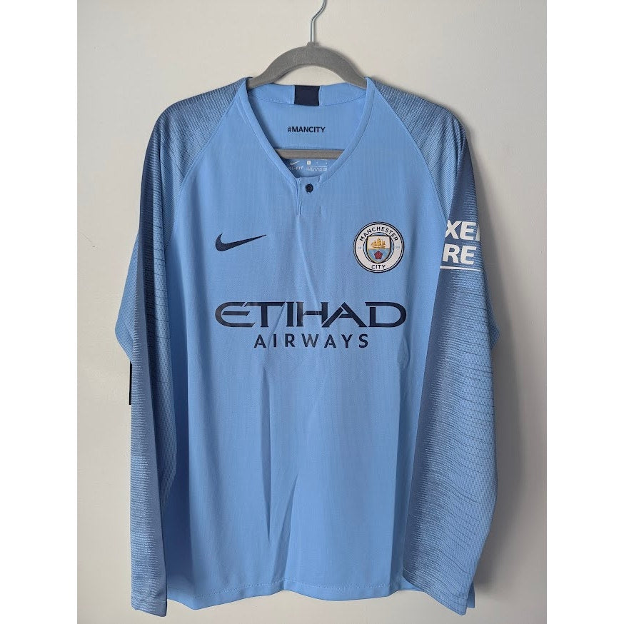 Copied - Manchester City 2018-19 Home Kun Aguero Jersey - Men's Large - Longsleeve - NWT