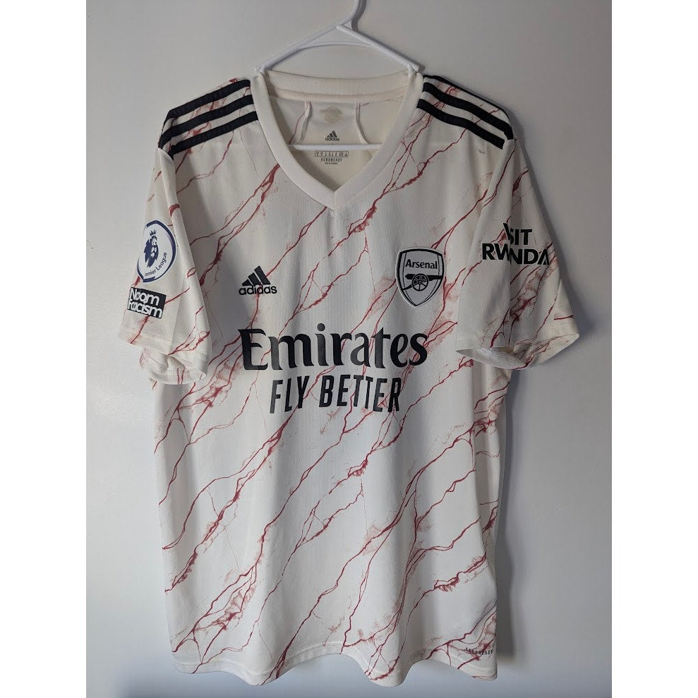 Arsenal 2020–21 Away Saka Authentic Jersey – Men’s XL | Rare Marble Kit Premier League Patched