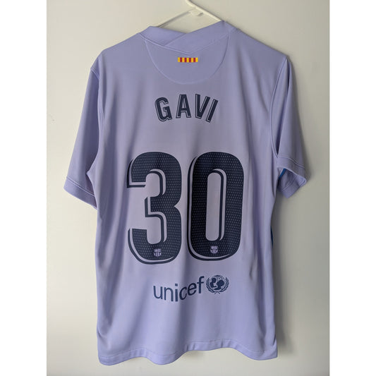 FC Barcelona 2021-22 Away Gavi Jersey - Men's Large