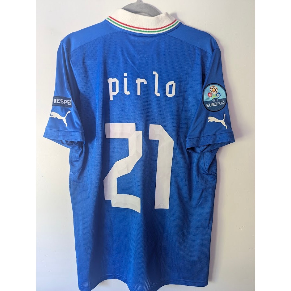 Italy 2012 Home Andrea Pirlo Jersey Men's Large Puma UEFA Euro 2012