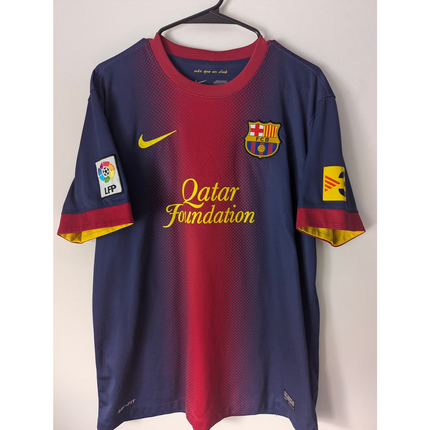 FC Barcelona 2012-13 Cesc Fabregas Home Jersey Men’s Large Authentic Nike Soccer Shirt