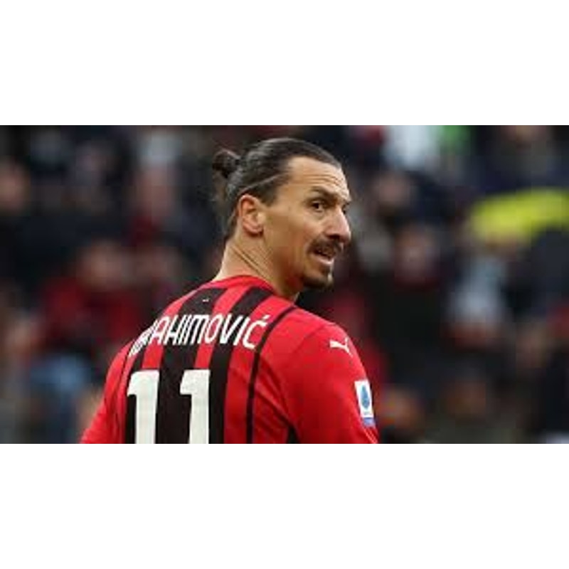 AC Milan 2021–22 Home Ibrahimović Jersey – Men’s Large | Player Version Serie A Fully Patched