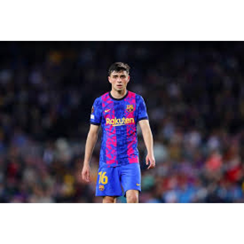 FC Barcelona 2021–22 Third Pedri Jersey – Men’s XL | Europa League Fully Patched Nike Shirt