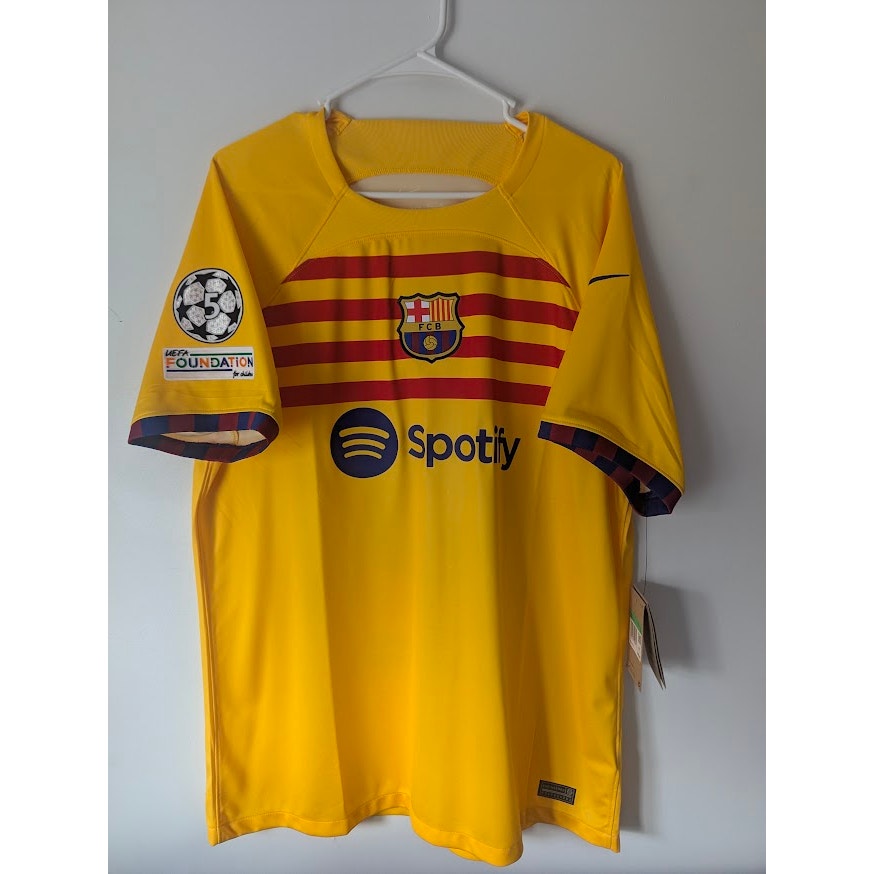 FC Barcelona 2023–24 Fourth Pedri Jersey – Men’s XL | NWT UCL Fully Patched Shirt