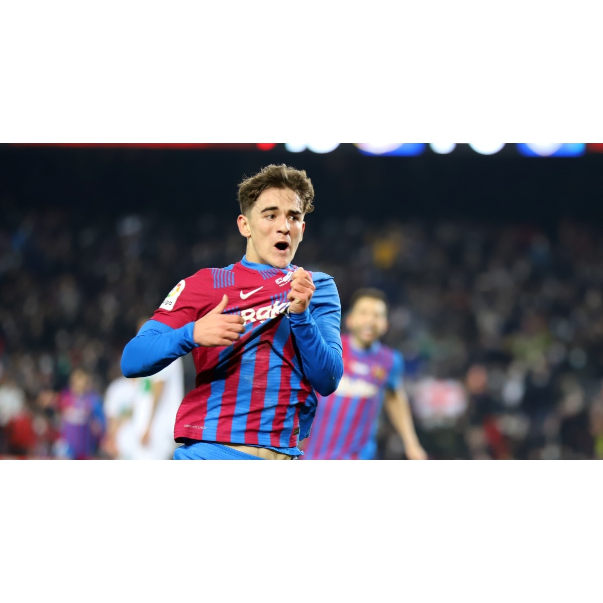 ⚡ FC Barcelona 2021-22 Home Gavi Jersey — Authentic Nike ADV Kit — Men’s Medium