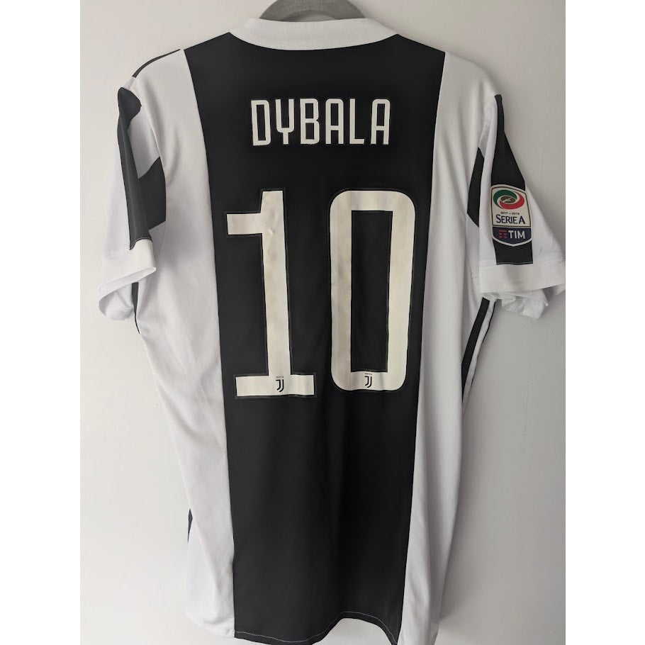 Juventus 2017-18 Home Paulo Dybala Jersey Men's Medium Serie A Fully Patched