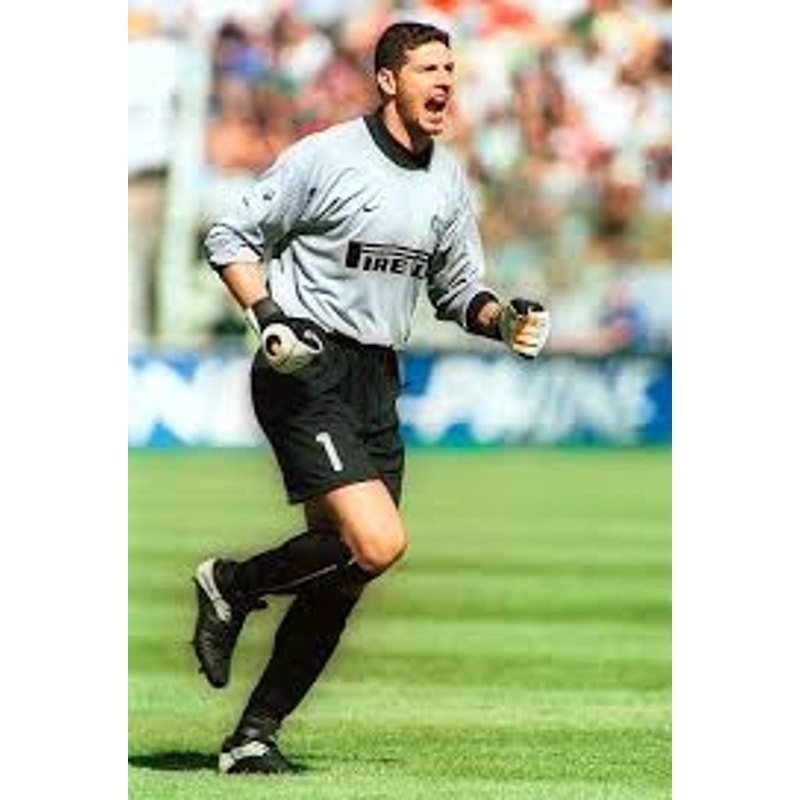 Inter Milan 2000-01 Goalkeeper Jersey LS Men's Large Authentic Vintage Nike Pirelli