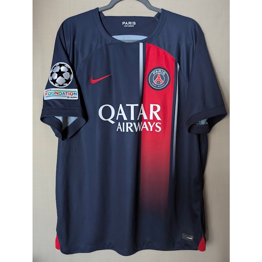 PSG 2023-24 Home Ousmane Dembele Jersey Men's XL UCL Fully Patched