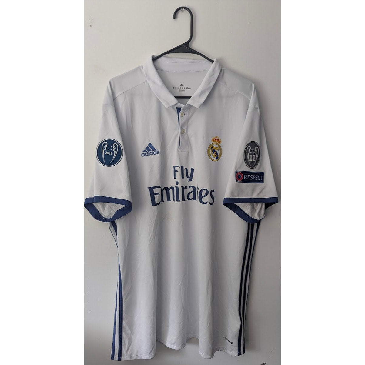 Real Madrid 2016-17 Marcelo Home Jersey Men’s 2XL Adidas UCL Soccer Shirt