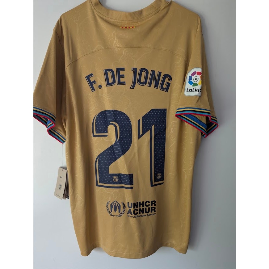 FC Barcelona 2022-23 Away Frenkie De Jong Jersey Men's XL La Liga Patched