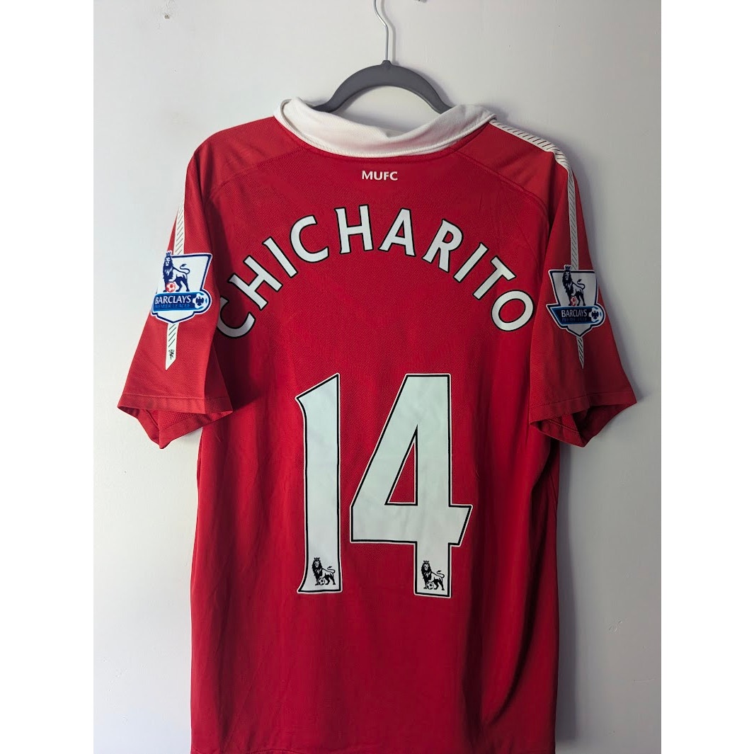 Manchester United 2010–11 Home Chicharito Jersey – Men’s Large | EPL Fully Patched Nike Shirt