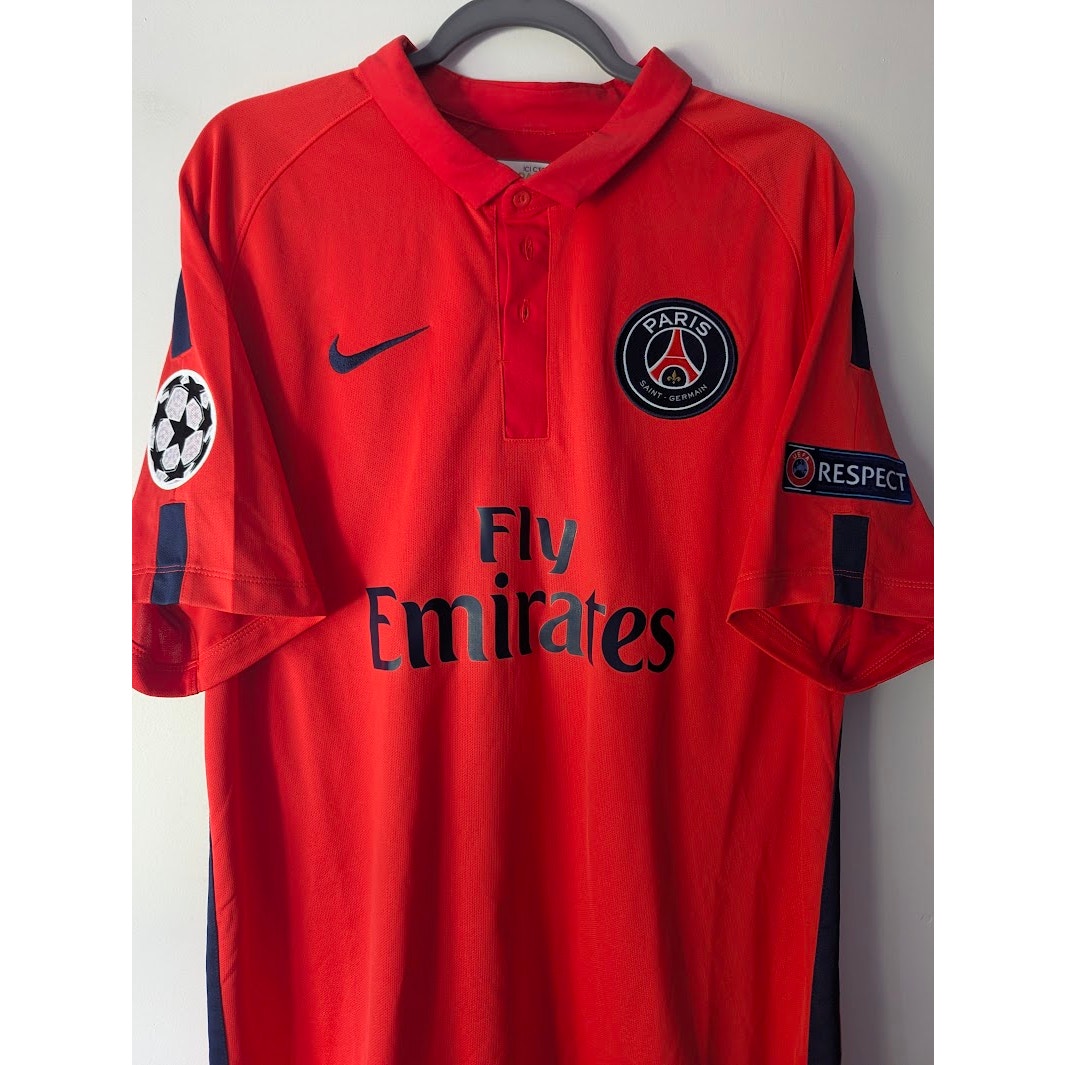PSG 2014–15 Third Ibrahimovic Jersey – Men’s XL | UCL Fully Patched Nike Shirt