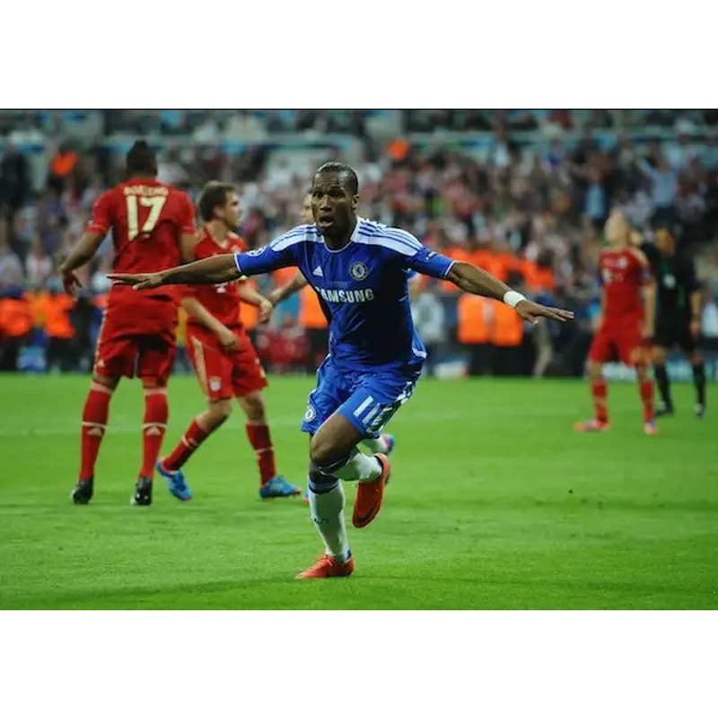 Chelsea 2011-12 Home UCL Drogba Jersey - Men's Large