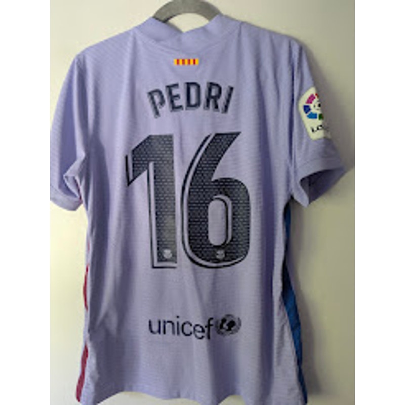 FC Barcelona 2021-22 Away Pedri Jersey Men’s Large Nike ADV Player Version Purple