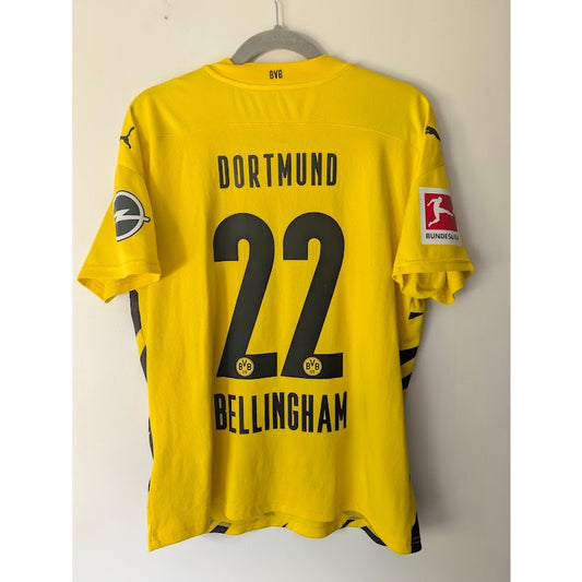Borussia Dortmund 2020-21 Home Jude Bellingham Jersey Men’s Large Puma Bundesliga Fully Patched