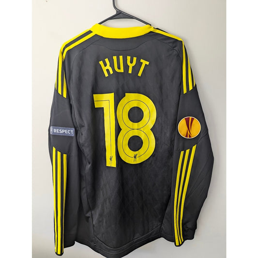 Liverpool 2010-11 Dirk Kuyt Third Jersey LS Men’s Medium Adidas Europa League Shirt