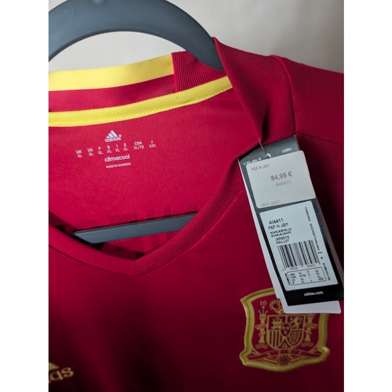 Spain 2016 Andres Iniesta Home Jersey Men’s XL NWT Adidas Euro 2016 Soccer Shirt